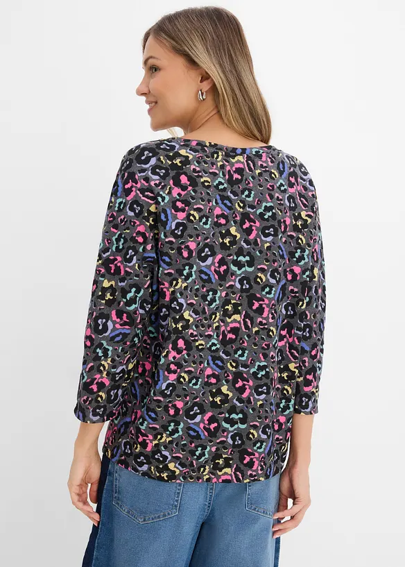 Oversized topp i bomullsmiks, bonprix