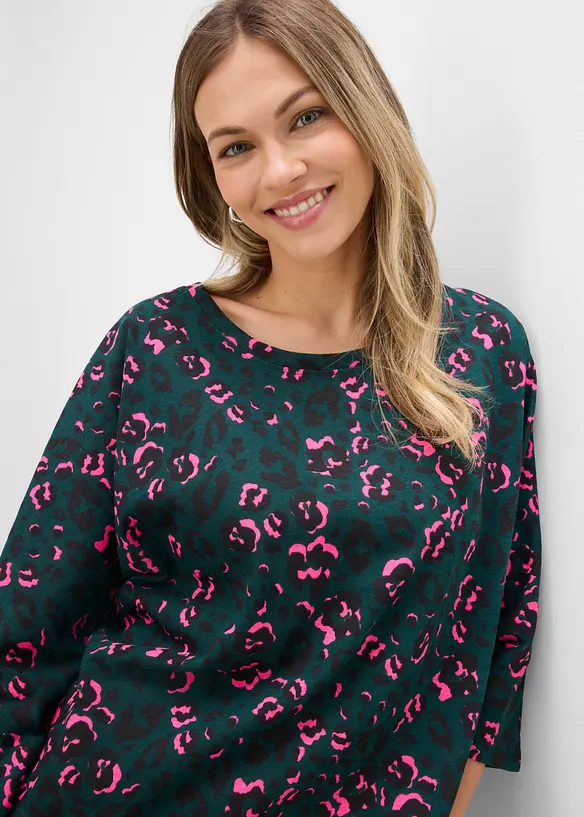 Oversized topp i bomullsmiks, bonprix