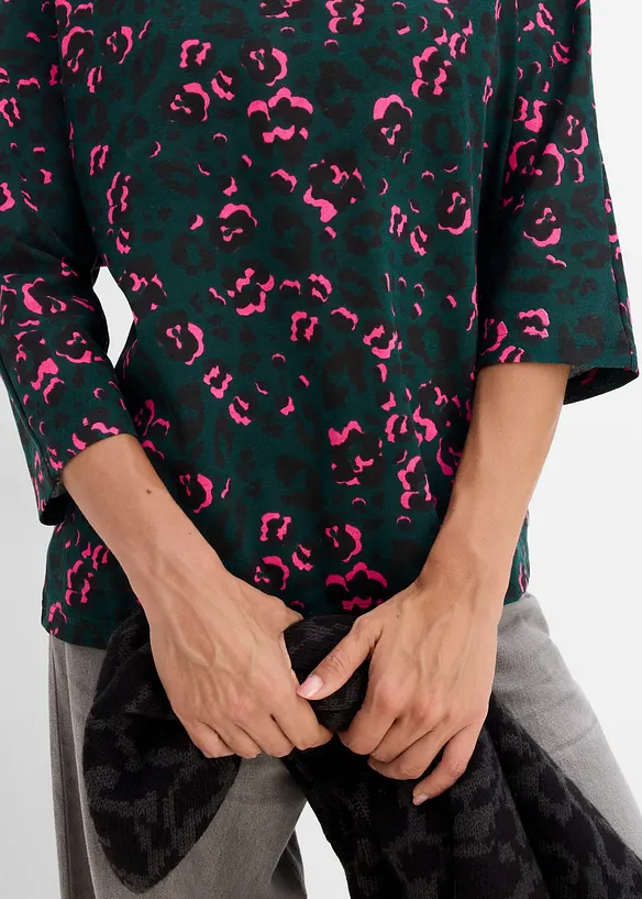 Oversized topp i bomullsmiks, bonprix