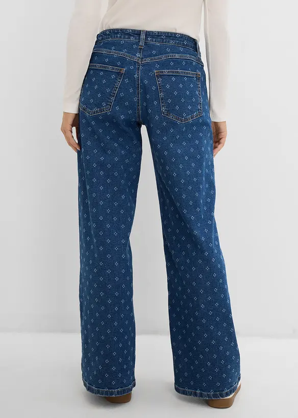 Wide leg jeans, mid waist, bonprix
