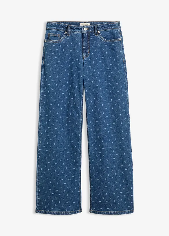 Wide leg jeans, mid waist, bonprix