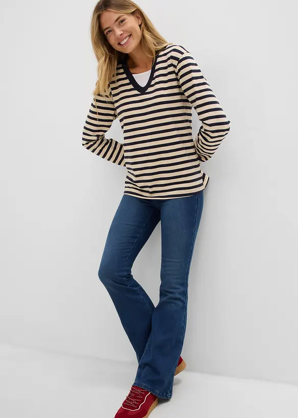 Varmende, high waist jeggings med komfortlinning, bonprix