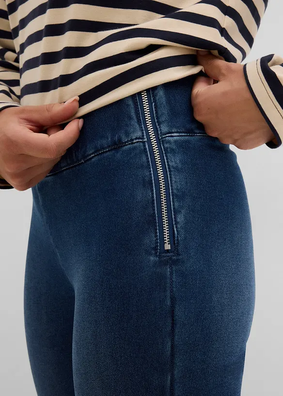 Varmende, high waist jeggings med komfortlinning, bonprix