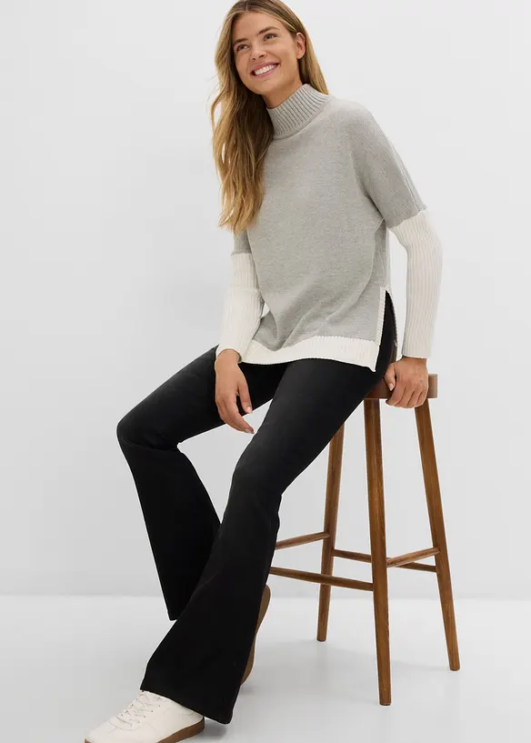 Varmende, high waist jeggings med komfortlinning, bonprix