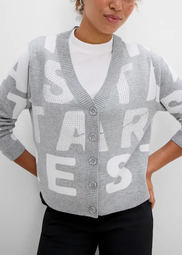 Finstrikket cardigan, bonprix