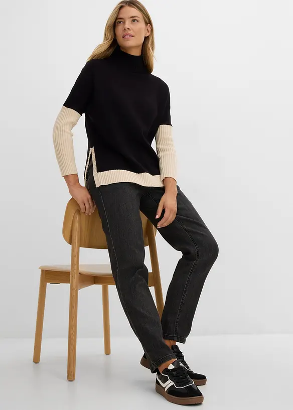 Mom-jeans High Waist, komfortlinning, bonprix
