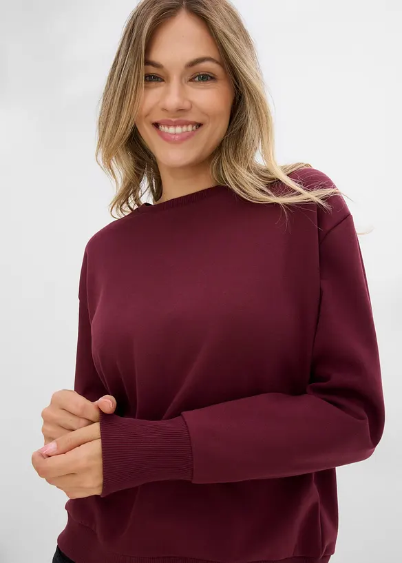 Oversized sweatshirt i myk bomullsmiks, bonprix