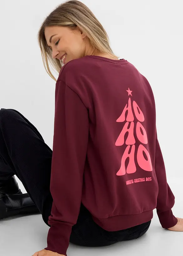 Oversized sweatshirt i myk bomullsmiks, bonprix