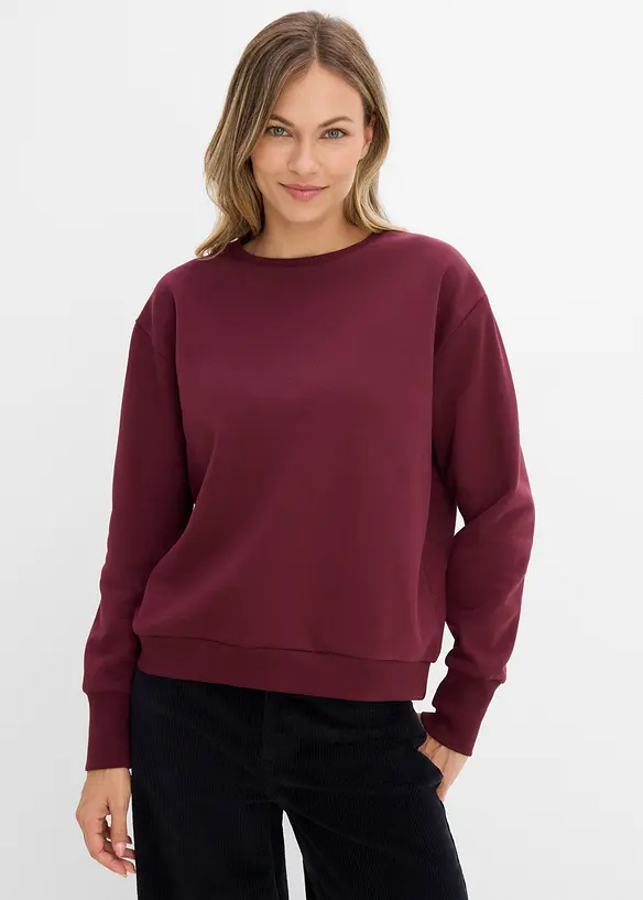 Oversized sweatshirt i myk bomullsmiks, bonprix
