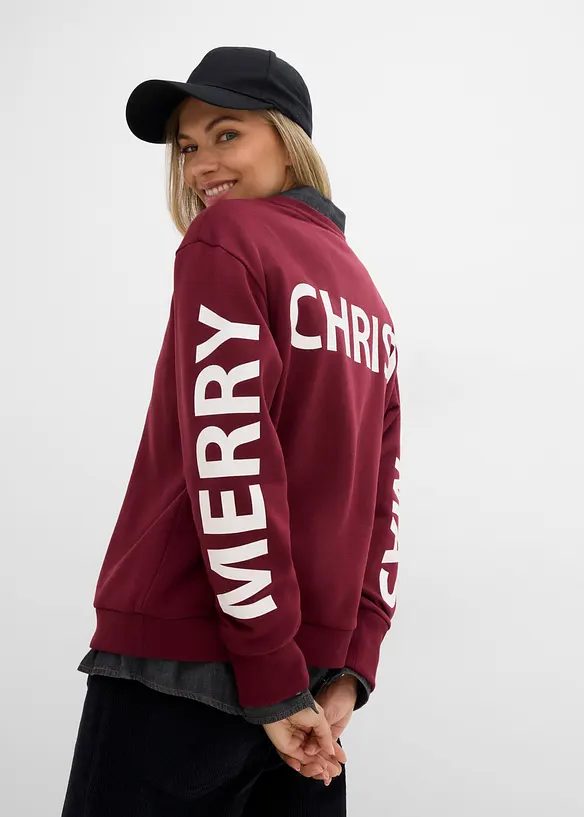 Oversized sweatshirt i myk bomullsmiks, bonprix