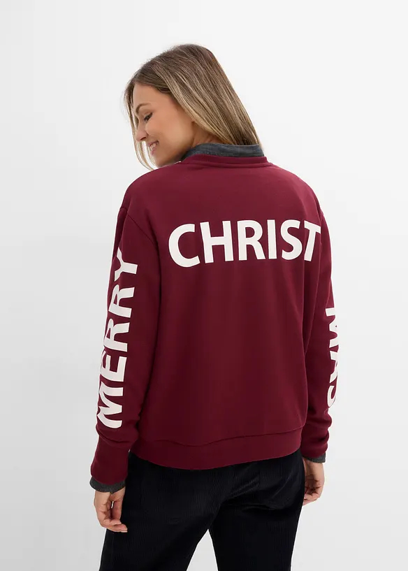 Oversized sweatshirt i myk bomullsmiks, bonprix