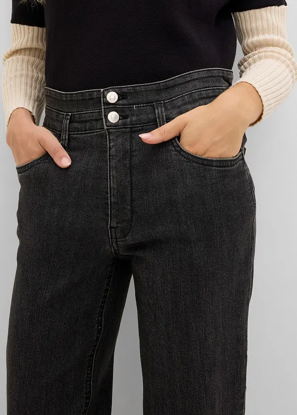 Mom-jeans High Waist, komfortlinning, bonprix