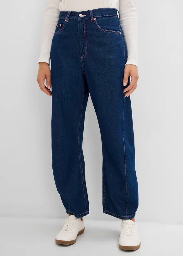 Barrel jeans high waist, bonprix
