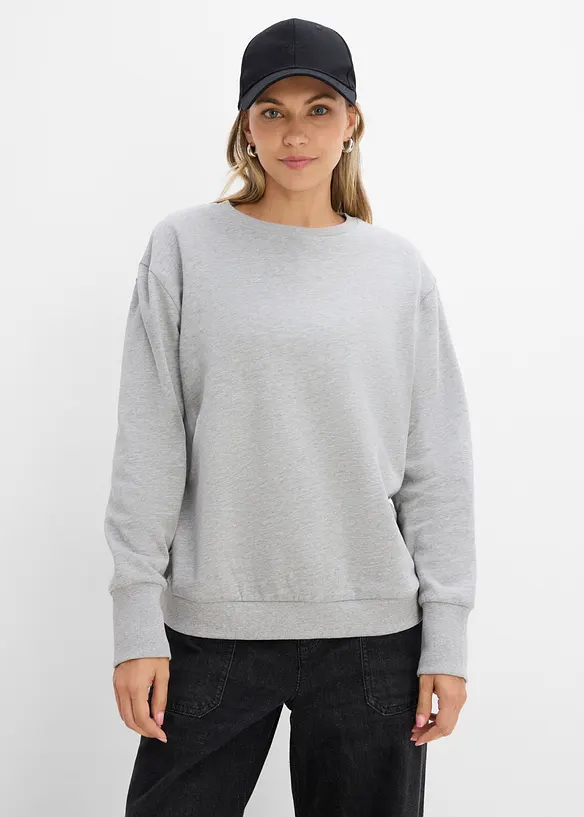 Oversized sweatshirt i myk bomullsmiks, bonprix