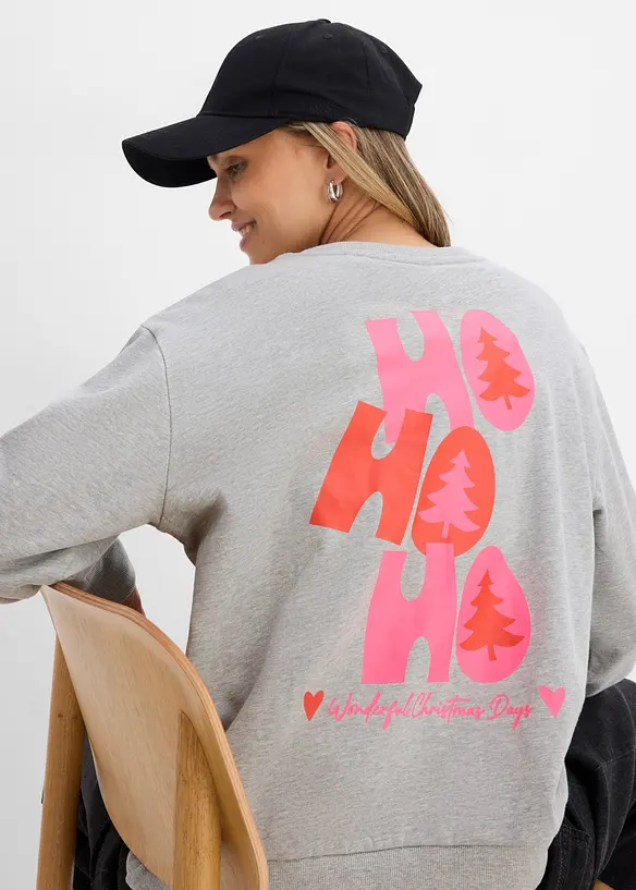Oversized sweatshirt i myk bomullsmiks, bonprix
