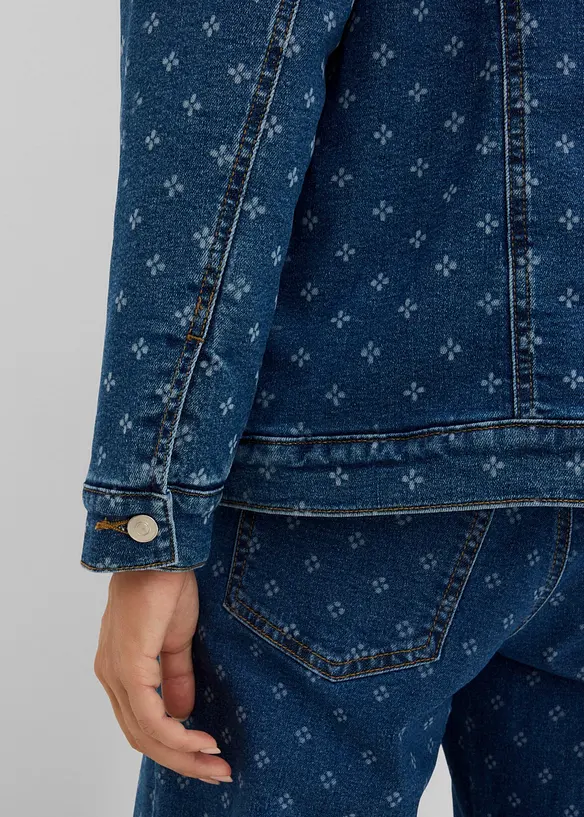 Varmt f&ocirc;ret denimjakke med teddyf&ocirc;r, bonprix