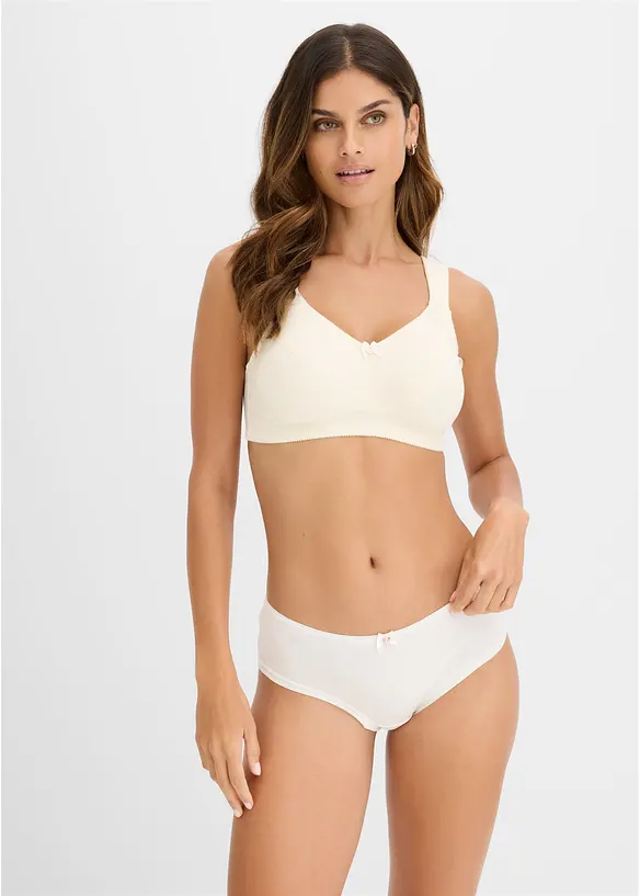 BH uten b&oslash;yle med bomull (2-pack), bonprix