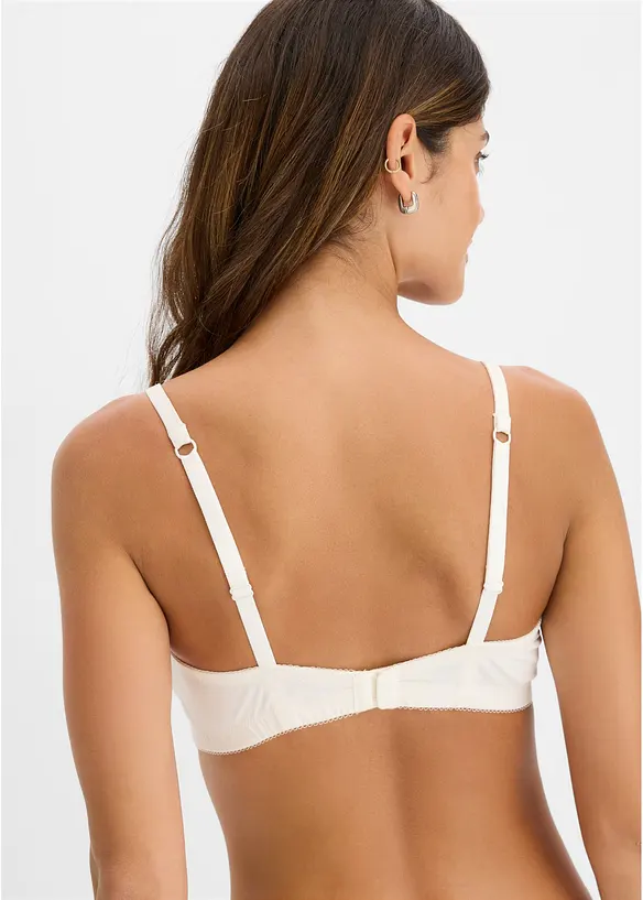 T-skjorte-BH uten vattering og b&oslash;yle med &oslash;kologisk bomull (3-pack), bonprix