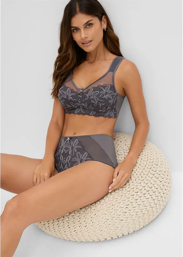 Shape truse med delikat broderi, bonprix