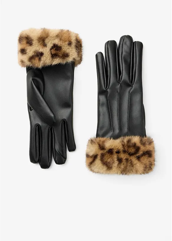 Hansker i leo look, bonprix