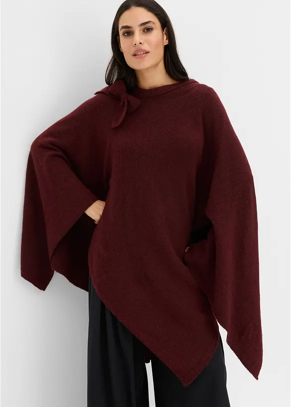 Poncho med sl&oslash;yfeapplikasjon, bonprix