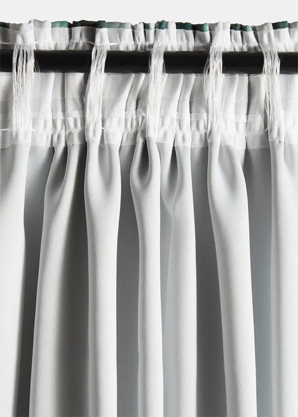 M&oslash;rkleggingsgardin med resirkulert polyester (1-pack), bonprix