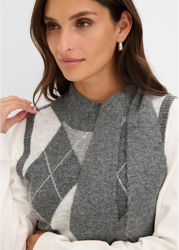 Vest med skjerf, bonprix