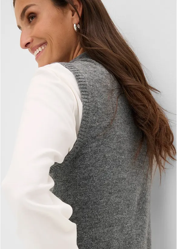 Vest med skjerf, bonprix