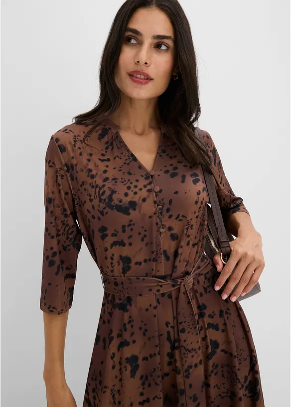 Jerseykjole med knytebelte, bonprix