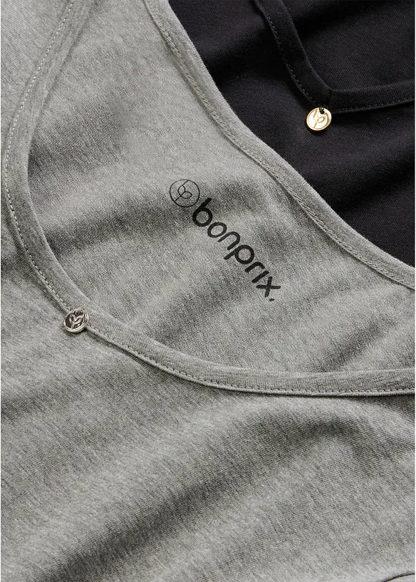 Pyjamas i 100% bomull (2-pack), bonprix