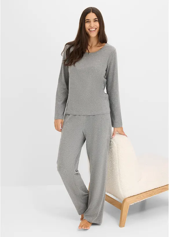 Pyjamas i 100% bomull (2-pack), bonprix