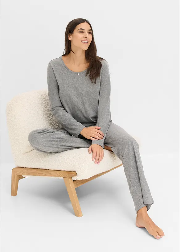Pyjamas i 100% bomull (2-pack), bonprix
