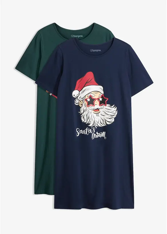 Nattskjorte i 100% bomull, bonprix