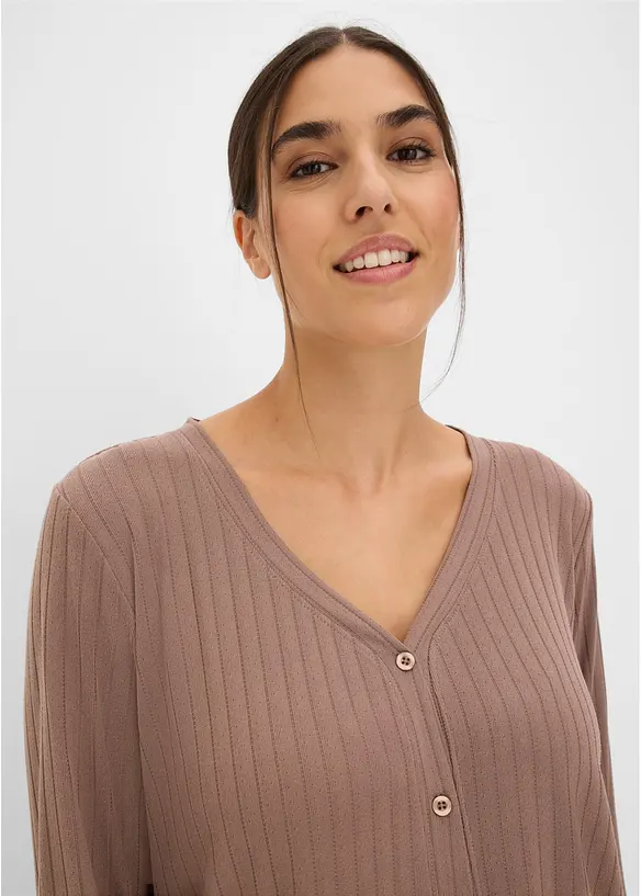 Loungewear-kosedress i myk pointellejersey, bonprix