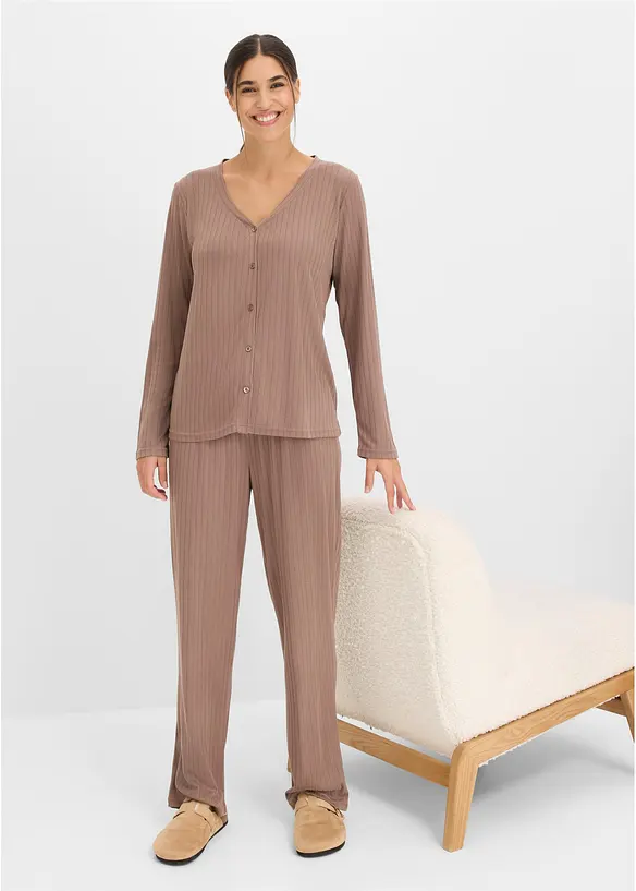 Loungewear-kosedress i myk pointellejersey, bonprix