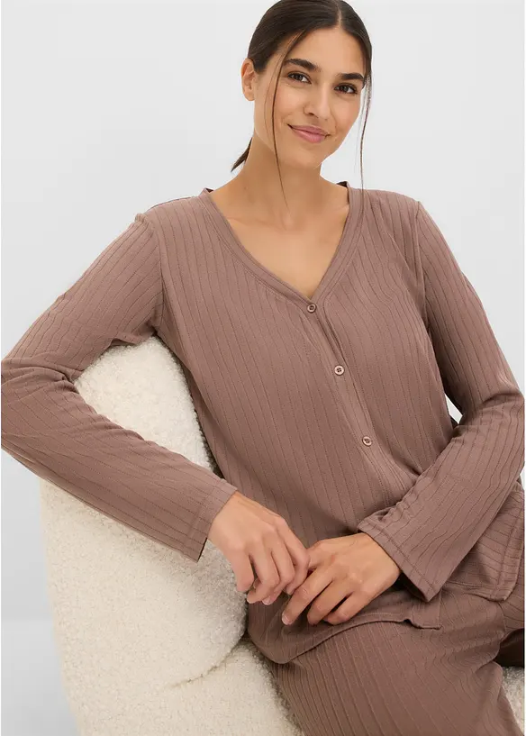 Loungewear-kosedress i myk pointellejersey, bonprix