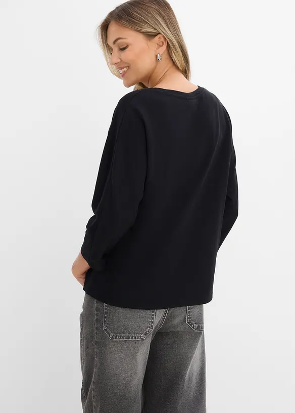 Oversized topp i bomullsmiks, bonprix