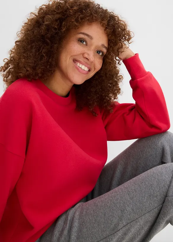 Oversized sweatshirt i 100% &oslash;kologisk bomull, bonprix