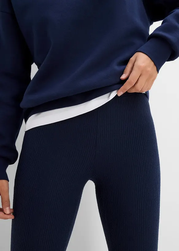 Varm ribbet termoleggings, bonprix