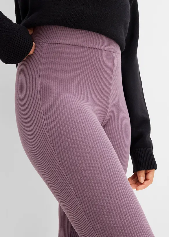 Varm ribbet termoleggings, bonprix