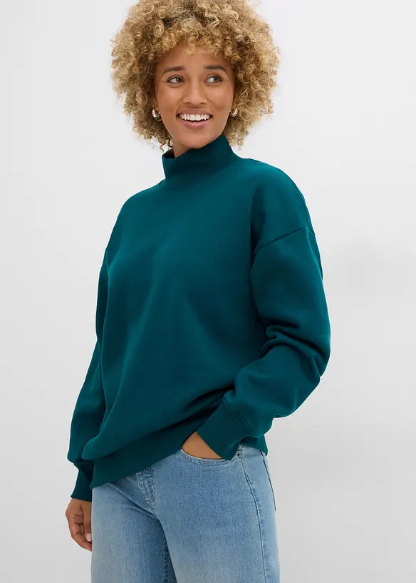 Sweatshirt med rullekrage, bonprix