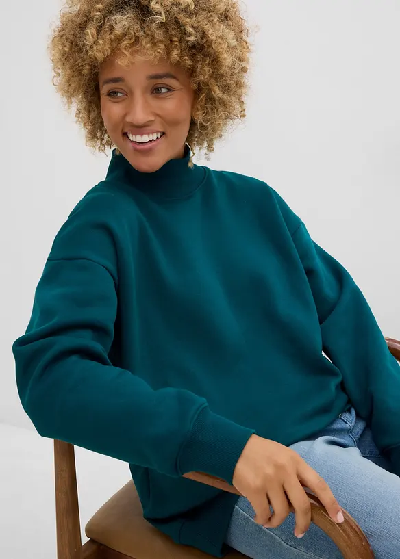 Sweatshirt med rullekrage, bonprix