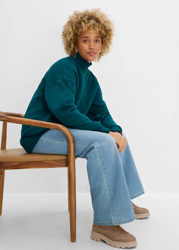 Sweatshirt med rullekrage, bonprix