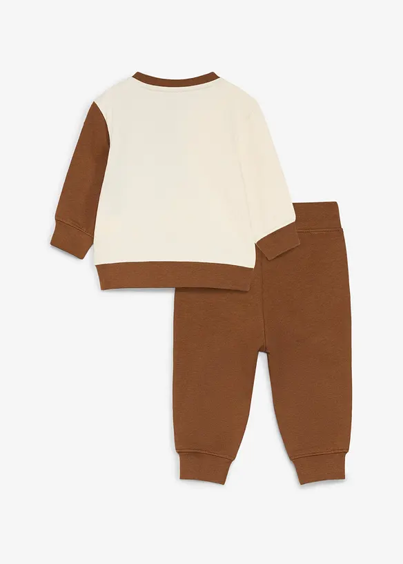 Sweatshirt og bukse i 100% &oslash;kologisk bomull (2-delt sett), bonprix