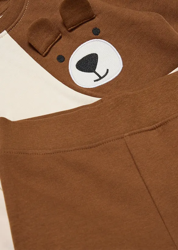 Sweatshirt og bukse i 100% &oslash;kologisk bomull (2-delt sett), bonprix
