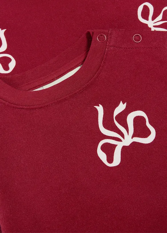 S&oslash;tt sett med sweatshirt og leggings av &oslash;kologisk bomull (2-delt sett), bonprix