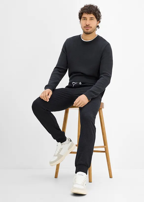 Joggedress i 100% bomull, bonprix