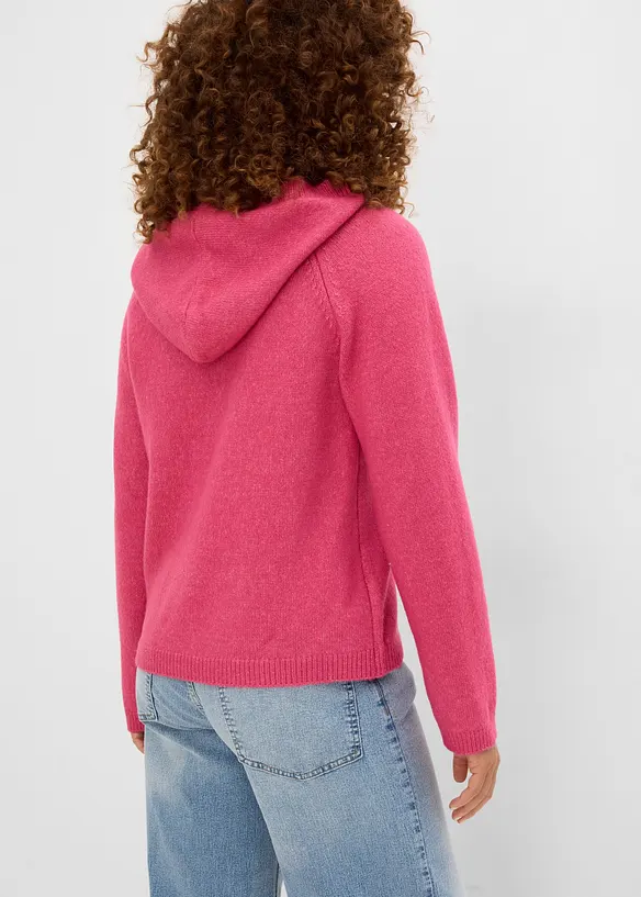 Vid, finstrikket genser med strass, bonprix