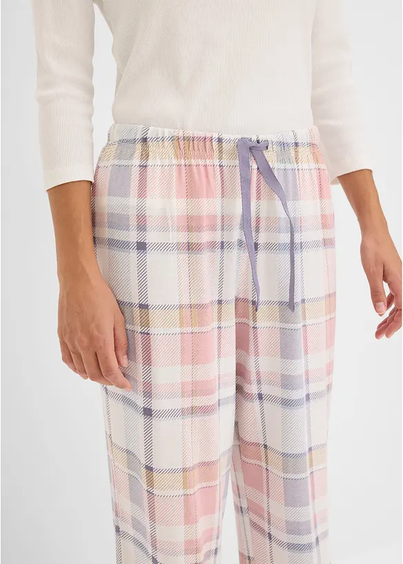 Vevd pyjamasbukse i flanell (2-pack), bonprix