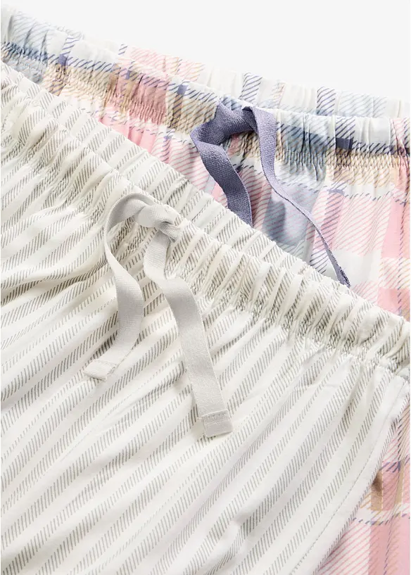 Vevd pyjamasbukse i flanell (2-pack), bonprix